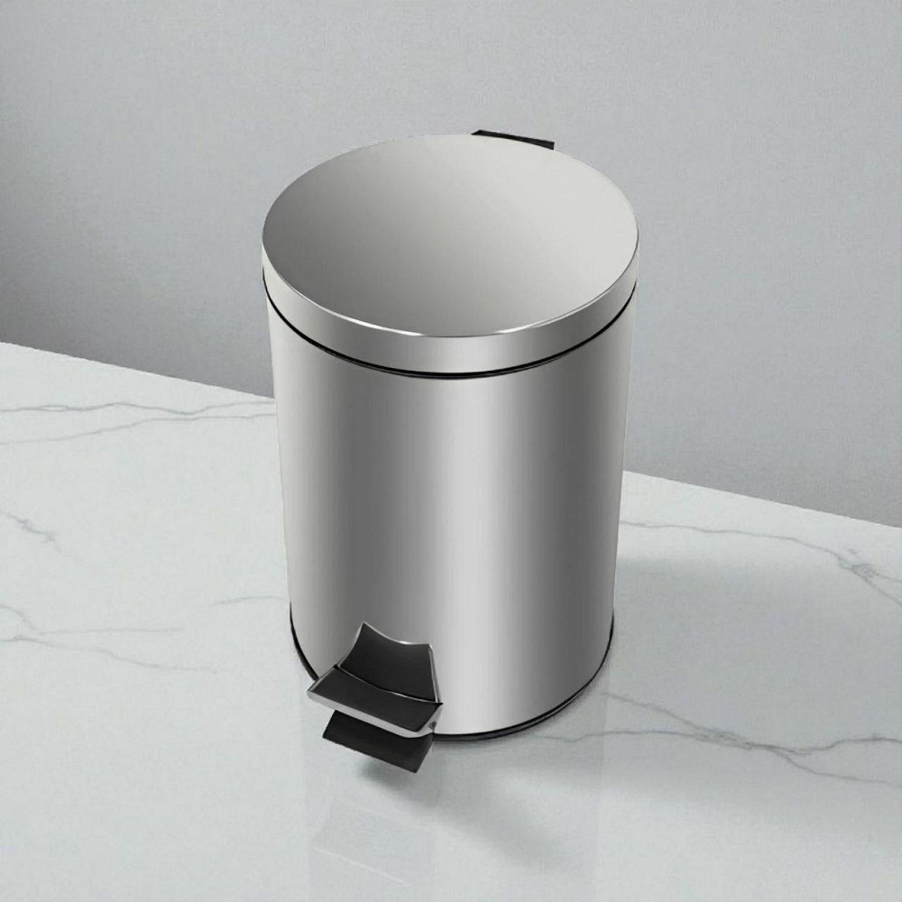 Ведро из нержавеющей стали с педалью,16 л, сатин (0106 S) Киев - изображение 2