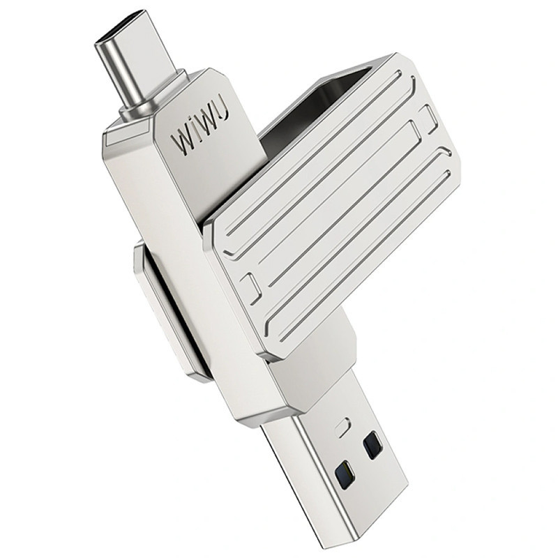 Флеш-накопитель WIWU Wi-FD001 3in1 (USB-A/C/L) USB 3.0 — 256GB Херсон - зображення 1