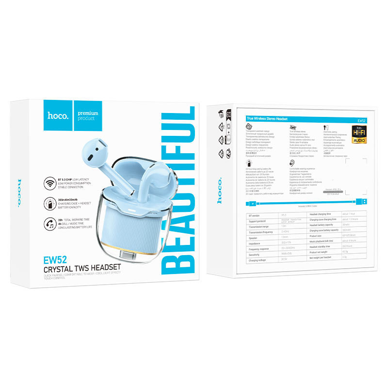 Уценка Беспроводные TWS наушники Hoco EW52 Lilly Херсон - зображення 4