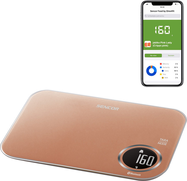 Весы кухонные Sencor SKS7076GD 5 кг золотистые Київ - зображення 2