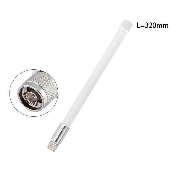 Антенна 840-1040/1100-1260 МГц 5,8 dBi 50W, 32 см, N-male, с магнитной основой 12 см, RG58U 3 метра  Дніпро