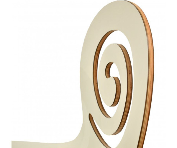 Стілець Лев дерев'яний білий Дніпро - зображення 2