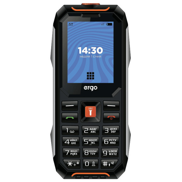 Телефон ERGO E182 Black Orange Харків - зображення 1