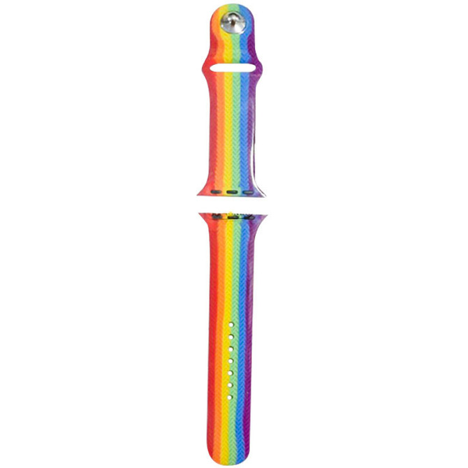 Силиконовый ремешок Rainbow для Apple Watch 42(ser.1-3)/44/45/46/49mm Херсон - изображение 6