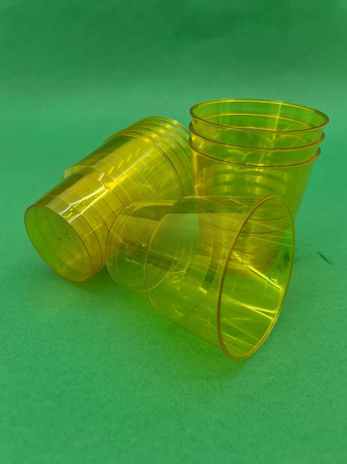 Одноразовый стакан стеклопластиковый желтый, 200 мл, 25 шт/пач Харків - зображення 3