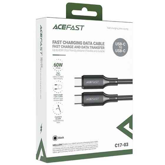 Дата кабель Acefast C17-03 Type-C to Type-C 60W (1.2m) Херсон