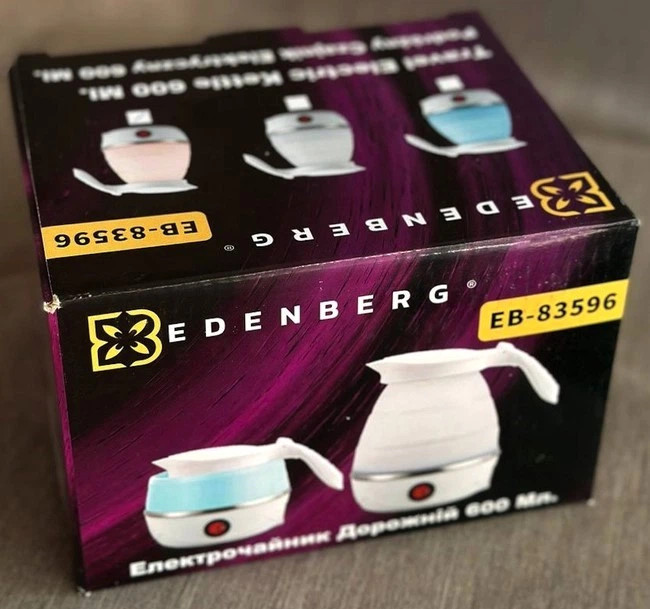 Электрочайник дорожный складной Edenberg EB-83596 600 мл Київ - зображення 8