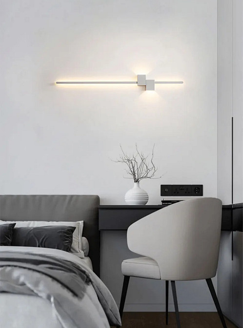 Бра настінна LED WM23/600-wh-k Білий 6х15х60 см. Київ - зображення 1