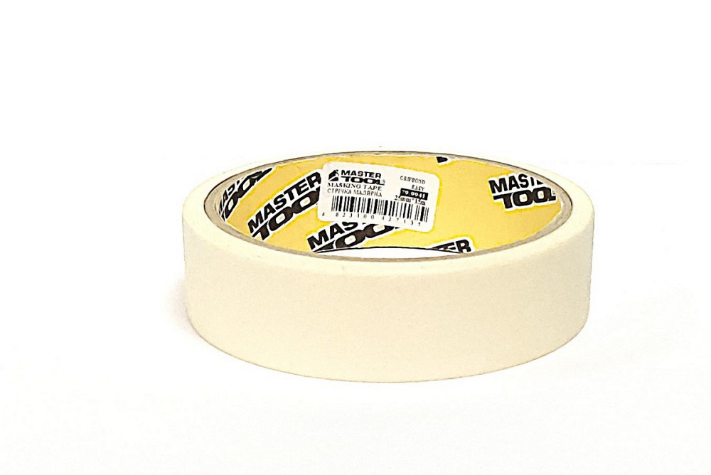 Лента малярная универсальная MASTERTOOL GripBond Easy 25 мм×15 м белая 79-9941 Харьков - изображение 1
