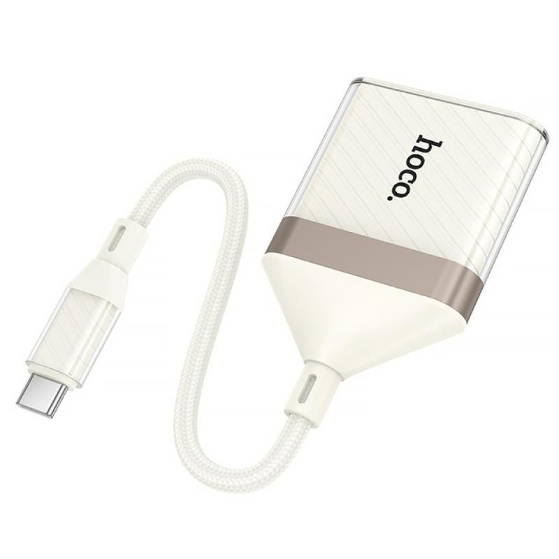 Переходник Hoco UA40A Crystal 2in1 Type-C to SD/TF (0.15m) Херсон - зображення 4