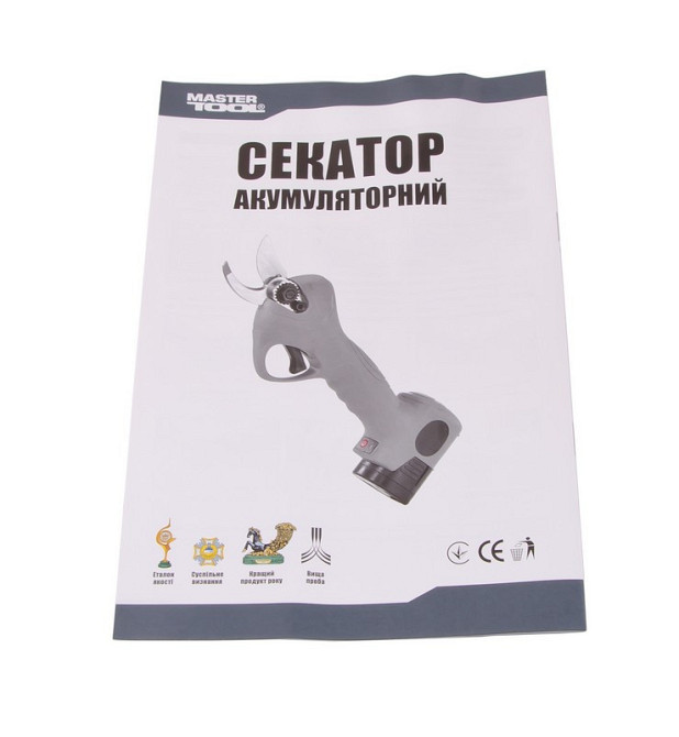 Секатор аккумуляторный MASTERTOOL HQ 2x16.8V Li-ion зарядное устройство кейс с аксессуарами 14-6000 Харків - зображення 8
