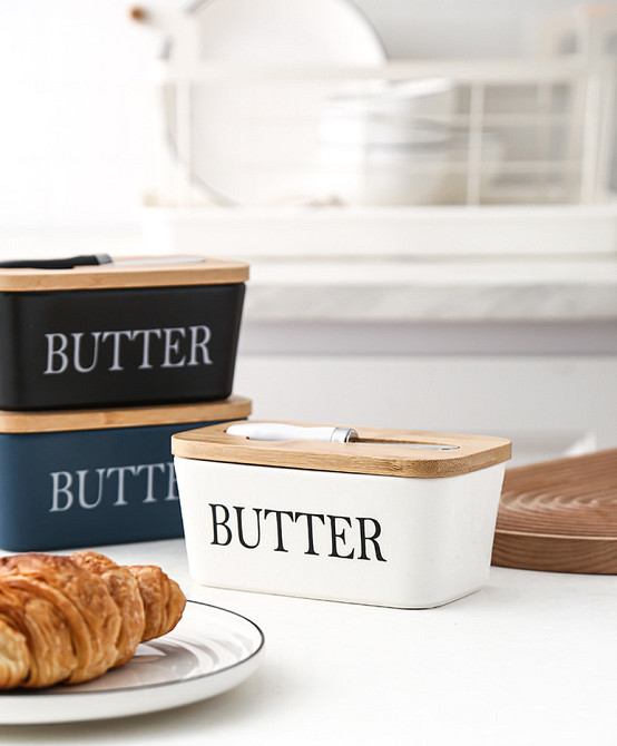 Маслянка керамічна Butter 7793 600 мл біла Київ - зображення 1