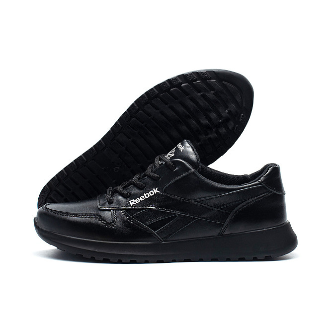 Подростковые кожаные кроссовки Reebok Classic Black Київ - зображення 11