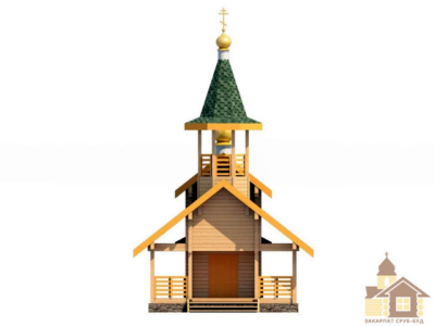 Дерев’яна церква з оциліндрованих колод під ключ Одеса