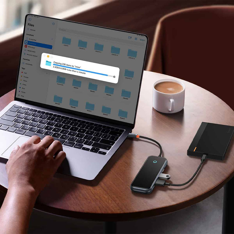 Переходник Baseus Hub AcmeJoy 5-Port Type-C (HDMI*1+USB3.0*2+USB2.0*1+Type-C PD&Data*1) (WKJZ) Херсон - зображення 4