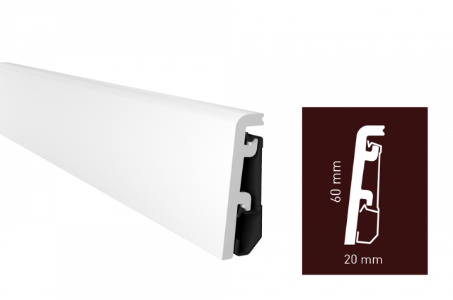 Водостійкий плінтус ARBITON VEGA з монтажною рейкою Киев - изображение 1