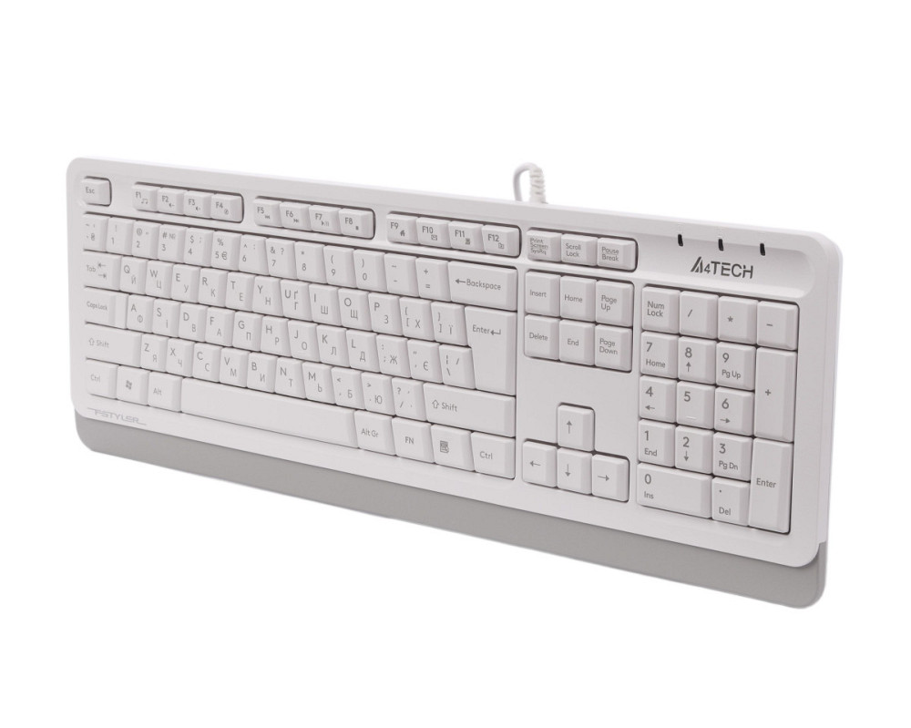 Клавиатура компьютерная проводная A4Tech Fstyler FKS10(White) белая Київ - зображення 2