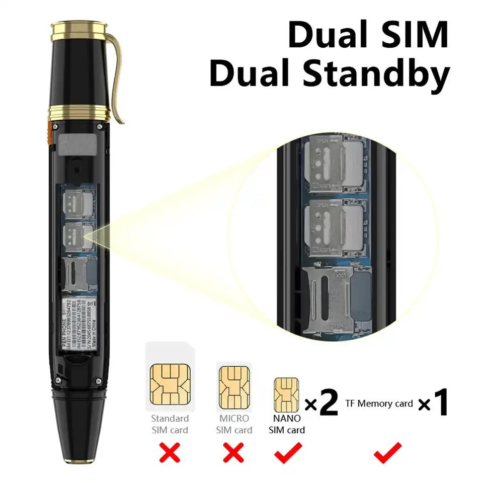 Мини мобильный телефон ручка AIEK BM111 2SIM Красный Киев - изображение 12