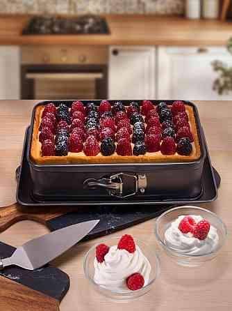 Форма для запекания Kamille 31.5*22.5*8см из углеродистой стали прямоугольная серая КМ6041 Одеса