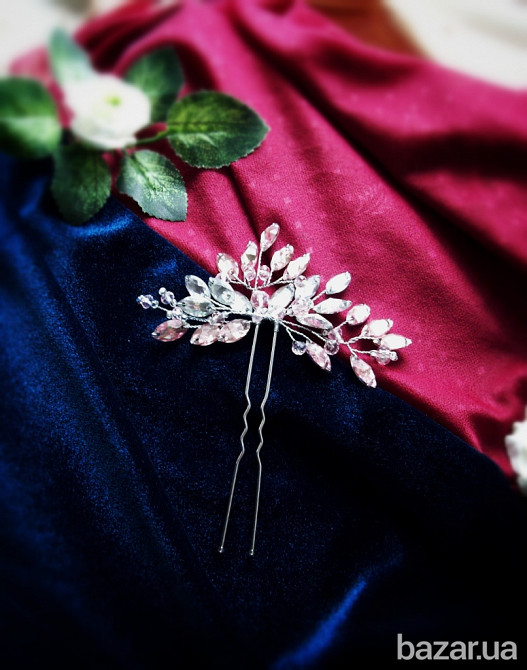 рожеве сяйво шпилька заколка прикраса для волосся рожевий прозорий Луцк - изображение 3