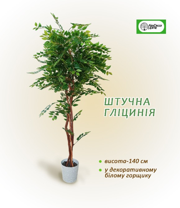 Штучні дерева, для інтер'єру. Фікус Бенджаміна. Гліцинія. Николаев - изображение 1