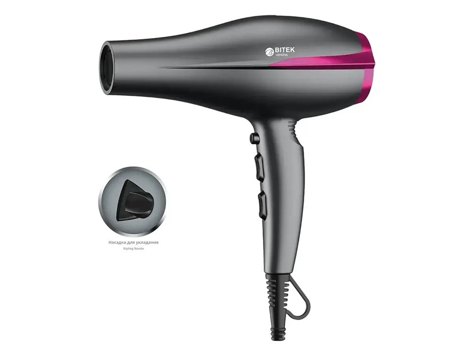 Фен Bitek BT-409G 3500 Вт серый Киев - изображение 1