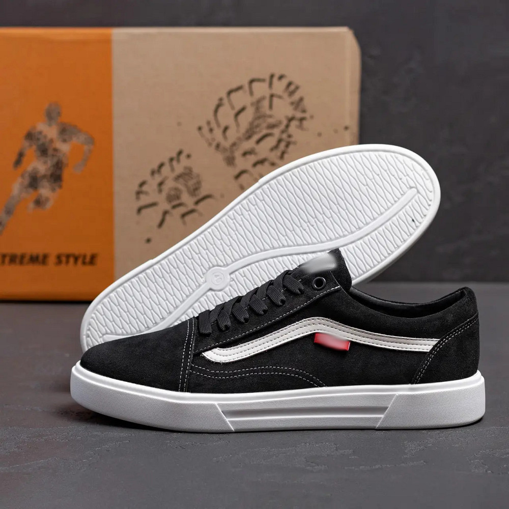 Мужские кожаные кеды  Black Київ - зображення 8