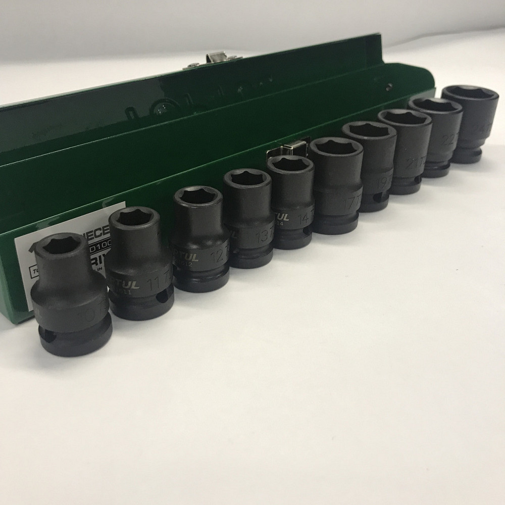Набор ударных головок TOPTUL 1/2" 10-24мм 10ед. GDAD1001 Харків - зображення 7