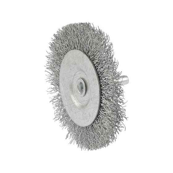 Щетка дисковая MASTERTOOL из рифленой проволоки 75 мм со стержнем 1/4" 19-9807 Харьков