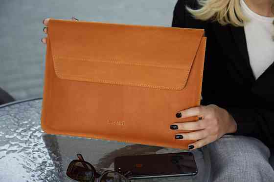 Чехол для ноутбука винтажный Incarne Line MacBook Air 15" 2023-2025 line-cognac-vintage-air-15 конья Київ