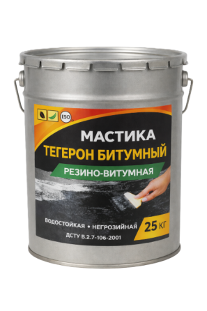 ТЕГЕРОН Битумный ЭКОБИТ ведро 25,0 кг мастика резино-битумная ДСТУ Б В.2.7-106-2001 Днепр
