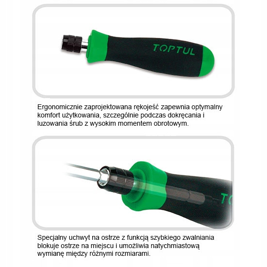 Набор отвертка с насадками 20 в 1 TOPTUL (PH,PZ,SL,Hex,Torx) GAAI2101 Харьков - изображение 5