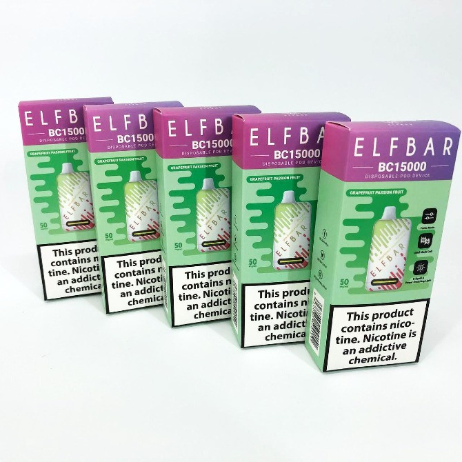Е-сигарета ELF BAR 5% 15000 тяг, Грейпфрут Маракуя Житомир - зображення 4