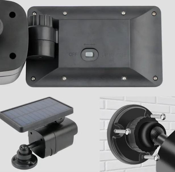 Сонячний світлодіодний ліхтар безпеки з датчиком руху та ефектом відеоспостереження Київ - зображення 4