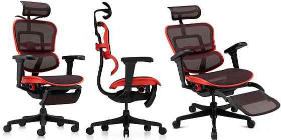 Оригинальное кресло Ergohuman Ultra X9 Gaming Legrest Equator красное Киев