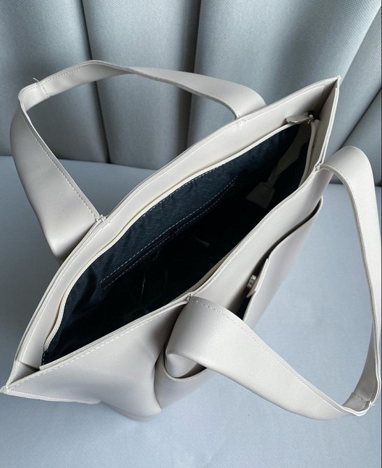 шоппер без рисунка купить не дорого гладкая сумка большая 42см BR3 Киев - изображение 2