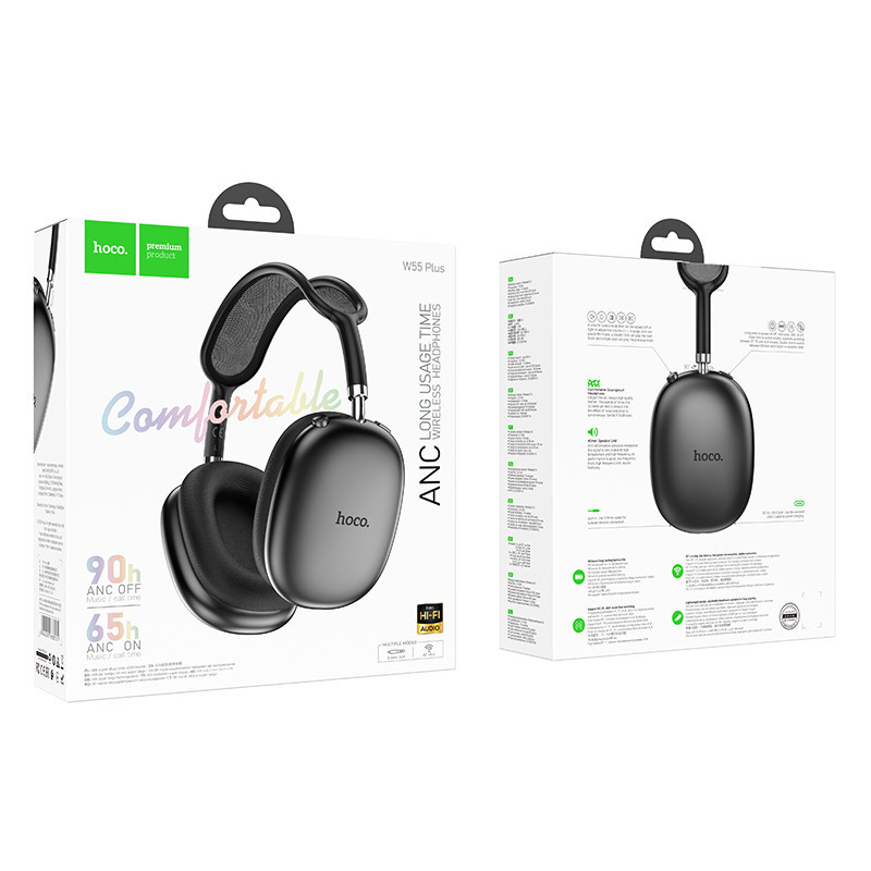 Накладные беспроводные наушники Hoco W55 Plus Happiness ANC noise reduction Херсон - зображення 4