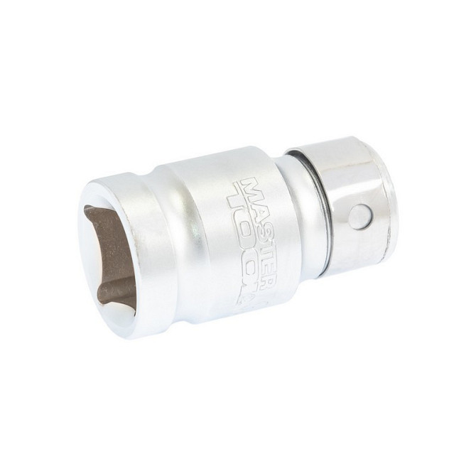 Переходник MASTERTOOL ½" квадрат - ½" шестигранник 38 мм CrV 78-0088 Харків - зображення 2
