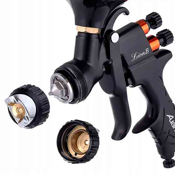 Пневмопистолет покрасочный краскопульт LVMP верх.пласт.бачок 600мл, форсунка-1,3мм  AUARITA LION-B-1 Харьков