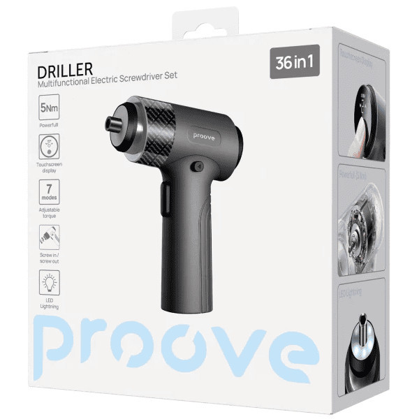 Багатофункціональний набір електричних викруток Proove Driller 36in1 Gray (MTSD35000003) Харьков - изображение 6