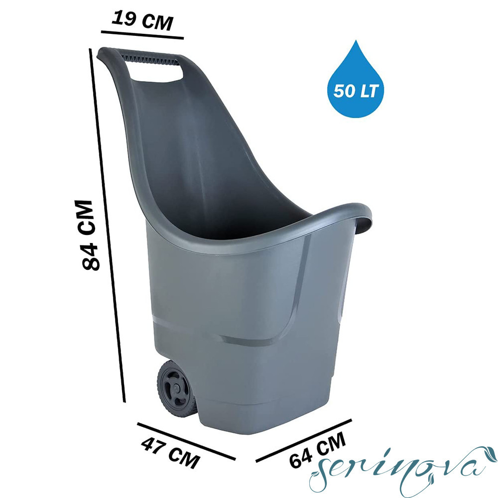 Садовая тележка на колесах 50 л зеленая Киев - изображение 3