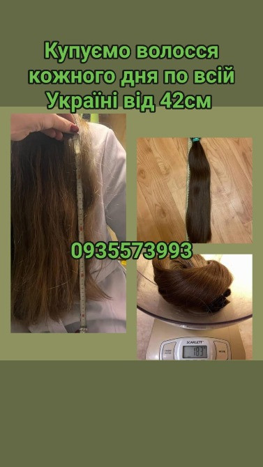 Купуємо волосся кожного дня по всій Україні від 42см -0935573993 Луцьк - зображення 1