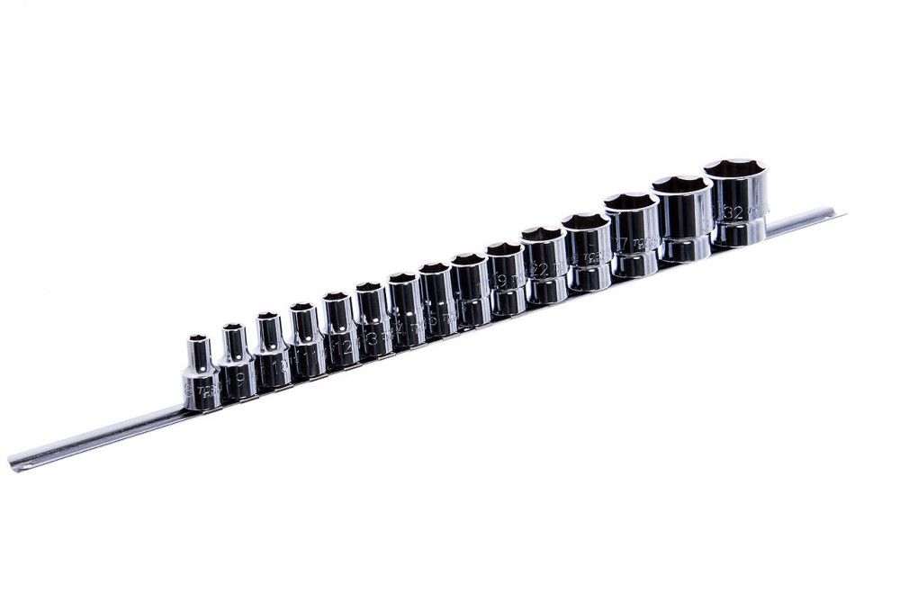 Набор 12-гранных головок на планке TOPTUL 12-гр. 1/2" 15ед. 8-32мм GAAQ1603U-12 Харків - зображення 1