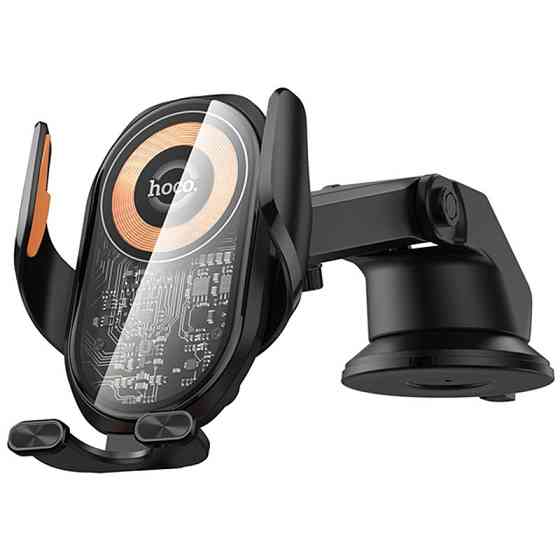 Автодержатель с БЗУ Hoco HW34 Blue whale 3-axis linkage wireless 15W (center console) Херсон