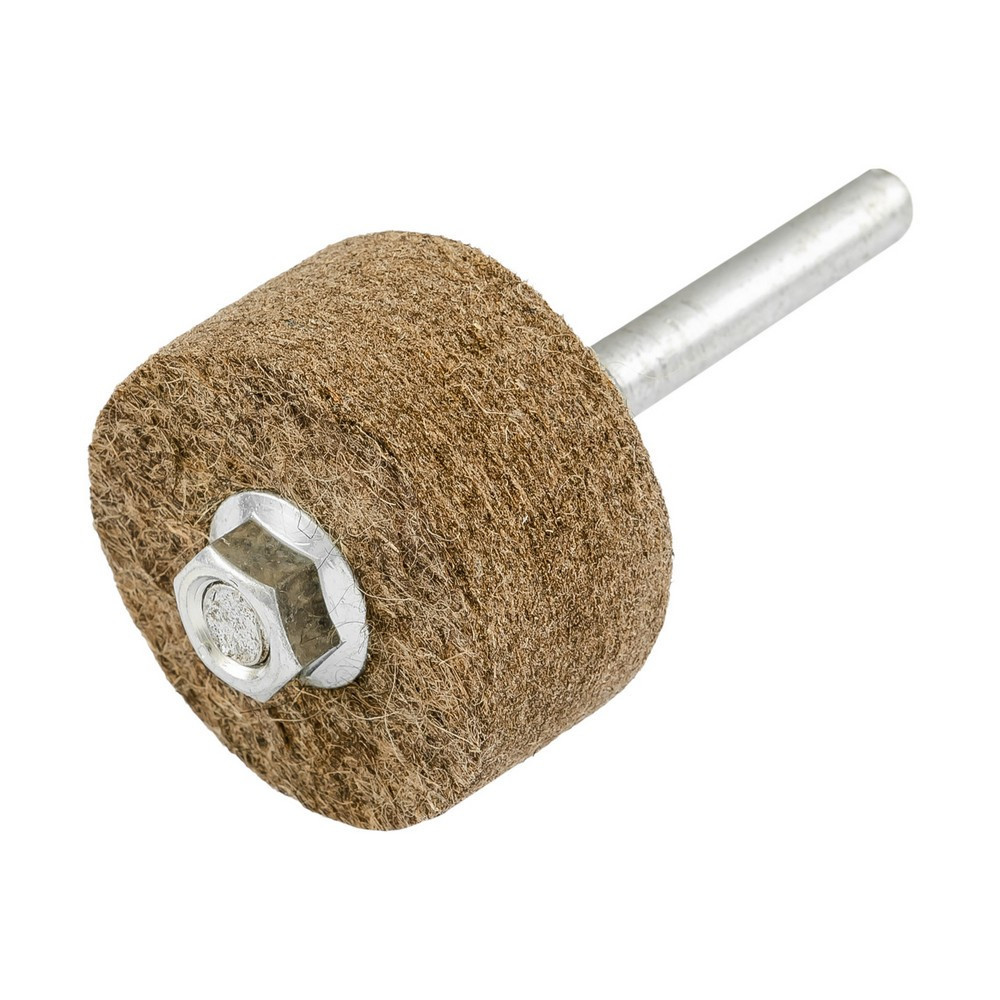 Насадка полировальная MASTERTOOL из натурального войлока мягкая для дрели 25 мм Ø 50 мм 6 шт 08-9350 Харьков - изображение 1