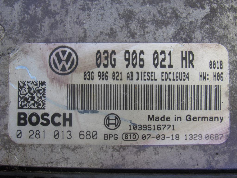 Блок управления двигателем VW Caddy 1.9 tdi 2004-2010 (03G906021HR) Ковель - изображение 3