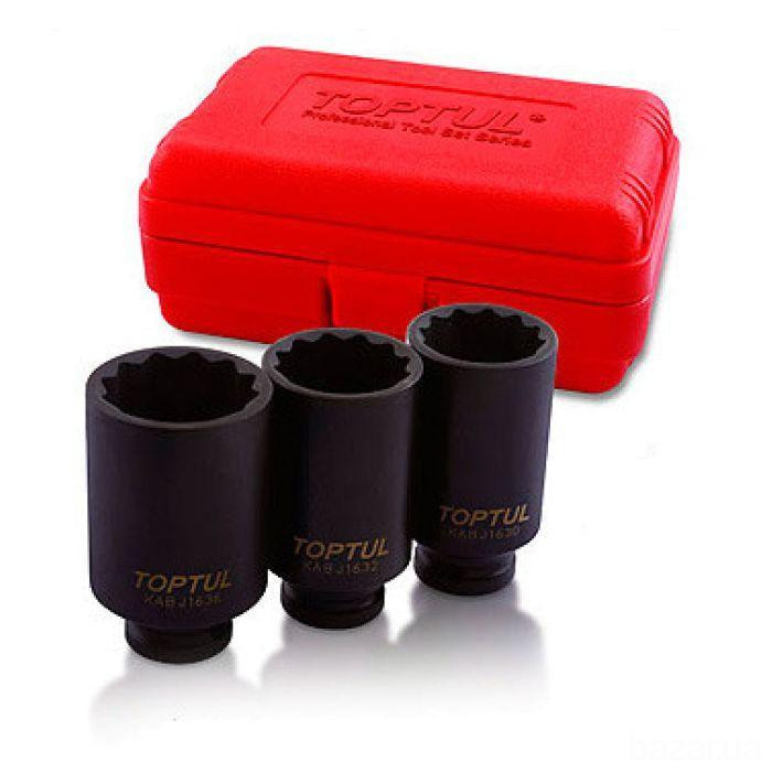 Набор ударных головок длинных для ступичных гаек TOPTUL 1/2" GDAI0303 Харьков - изображение 3