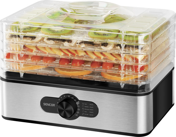 Сушка для овощей и фруктов Sencor SFD 950SS 240 Вт серая Киев - изображение 1