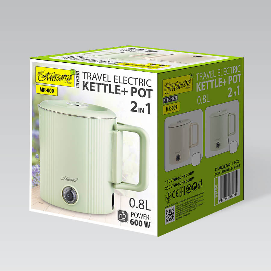 Электрочайник-кастрюля дорожный Maestro MR-009-Beige 0.8 л бежевый Київ - зображення 6
