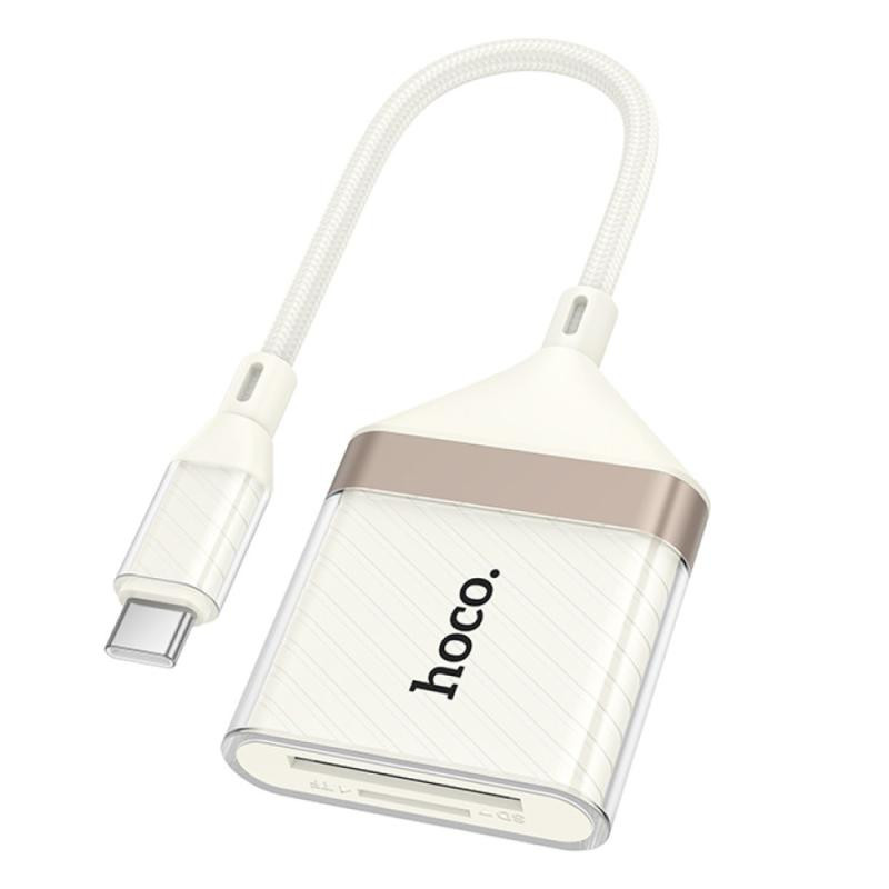 Переходник Hoco UA40A Crystal 2in1 Type-C to SD/TF (0.15m) Херсон - зображення 1
